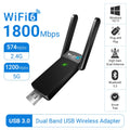 Bluetooth5.3 1800Mbps WiFi 6 USB Adapter 5G/2.4GHz USB3.0 Wi - fi Dongle Wireless Network Card Gain Antenna For | SAMAG