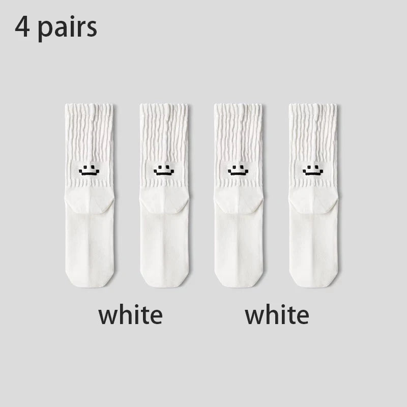 4 Pairs Men's Cotton Work Socks Long Running Breathable | SAMAG