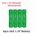 AAA1.5V Battery 3800mAh Rechargeable Battery Lithium Ion 1.5 V AAA Battery for Clocks Mice Computers Toys So on