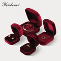 Yinbeini Wedding Ring Box Velvet Jewelry Box Collection Bracelet Necklace Pendant Storage Case Jewelry Display Organizer H030