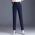 Summer Thin Draped Slim Work Trousers for Women Straight - View 3 | SAMAG