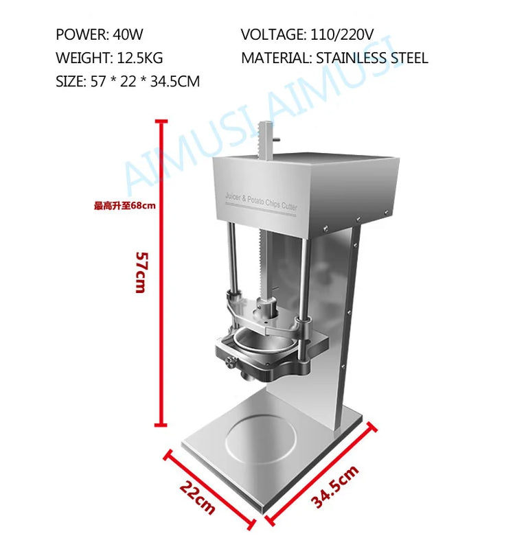 Electric Potato Cutter Shredder French Fries Slicer Potato Chips Making Machine Kitchen Tools