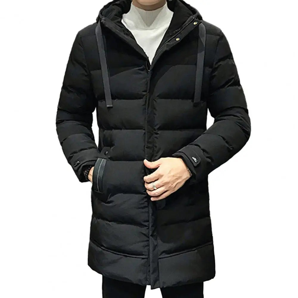 2023 Men Winter Parka Down Coat Casual Parkas Jacket Wind Breaker Winter Overcoat High Collar Mid-length Outdoor Snow Jacket