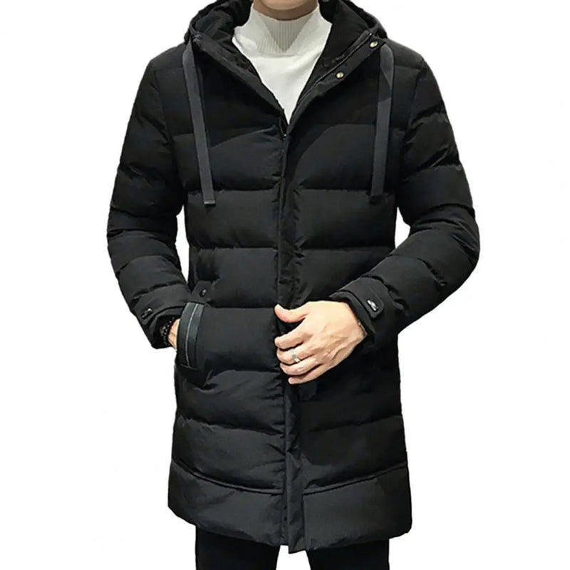 2023 Men Winter Parka Down Coat Casual Parkas Jacket Wind Breaker Winter Overcoat High Collar Mid-length Outdoor Snow Jacket