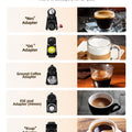 HiBREW Multiple Capsule Coffee Machine, Hot/Cold Dolce Gusto Milk Nespresso Capsule ESE Pod Ground Coffee Cafeteria 20Bar 5 in 1
