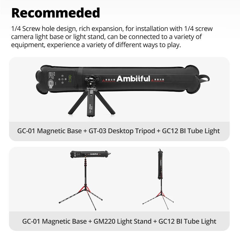 Magnetic Peanut Base for Air Tube Light Inflatable Stick Light LED Fill Light