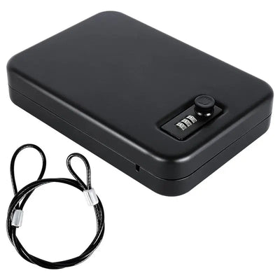 Gun Safe For Pistols, Solid Steel Small Handgun Lock Box With Combination Portable Travel - Y41A | SAMAG