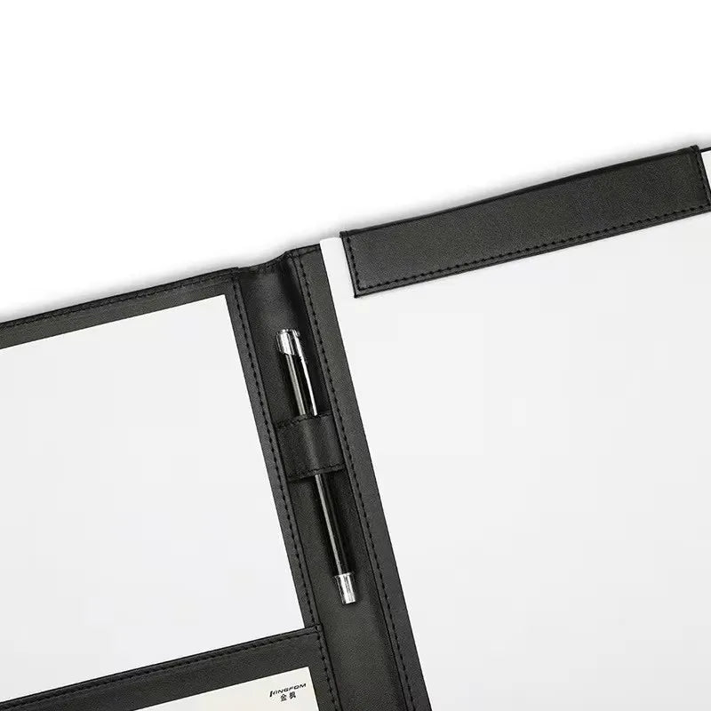 A4 PU Leather Planner Notebook Ring Binder File Folder Portfolio Office School Folder for Documents A4 Paper Writing Board