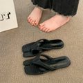 Summer Women's Clip Toe Slippers Fashion Flats Comfortable Comfort Outdoor Beach Vacation Flip Flop Slides Women Slippers 35-42