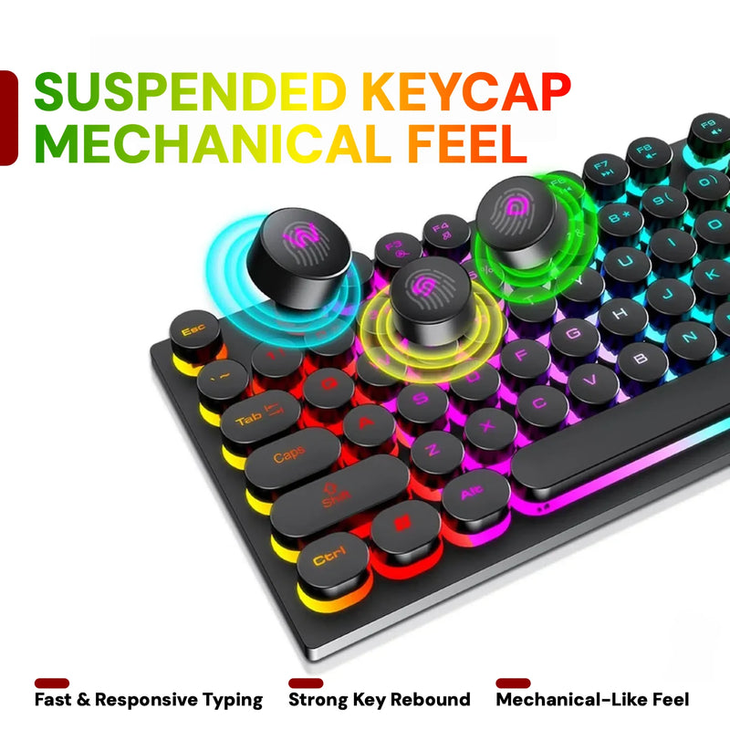 Gaming Keyboard Mouse Headset Combo Wired 3.5mm Red Gaming Headphones Set for PC Laptop PS4 Xbox Gaming Setup Back to School Student Gamer Gift