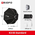 TRIOPO K3 Series 55cm 65cm 90cm 120cm Quick-Setup Octagon Softbox Bowens Mount for Godox Aputure Sokani Studio LED Video Light