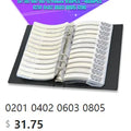 100pcs 1/4W 1R~22M 1% Metal film resistor 100R 220R 1K 1.5K 2.2K  4.7K 10K 22K 47K 100K 100 220 1K5 2K2  4K7 ohm resistance