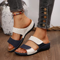 Summer Round Head Sexy Comfortable Non-slip Beach Slippers Fashion New Lightweight/elegant Outside Women's Platform Slippers
