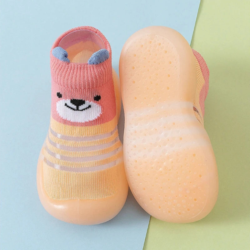 2026 New Baby Socks and Shoes Colorful Cute Children's Soft Soled Rubber Shoes for Boys and Girls Toddlers' Walking Shoes