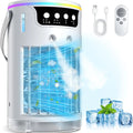 Portable Air Conditioners, Personal Evaporative Air Cooler 1200ML with Ice Cooling Mist Fans That Blow Cold Air Like AC(White)