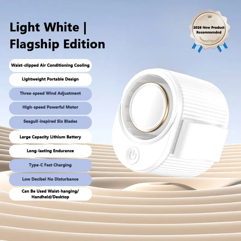 Lenovo Waist Fan Portable Air-Conditioner Personal Cooling Clip on Fan for Outdoor Sports Travel Office Workers Summer Gift