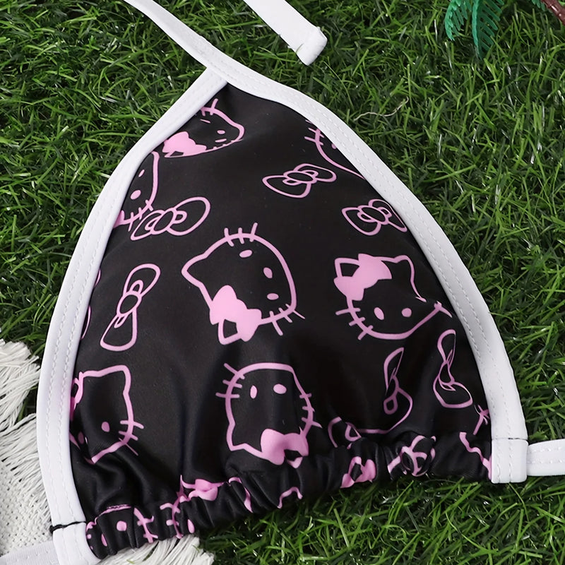 /a set Sanrio Cute Cartoon Gir Bikini Small Breast | SAMAG