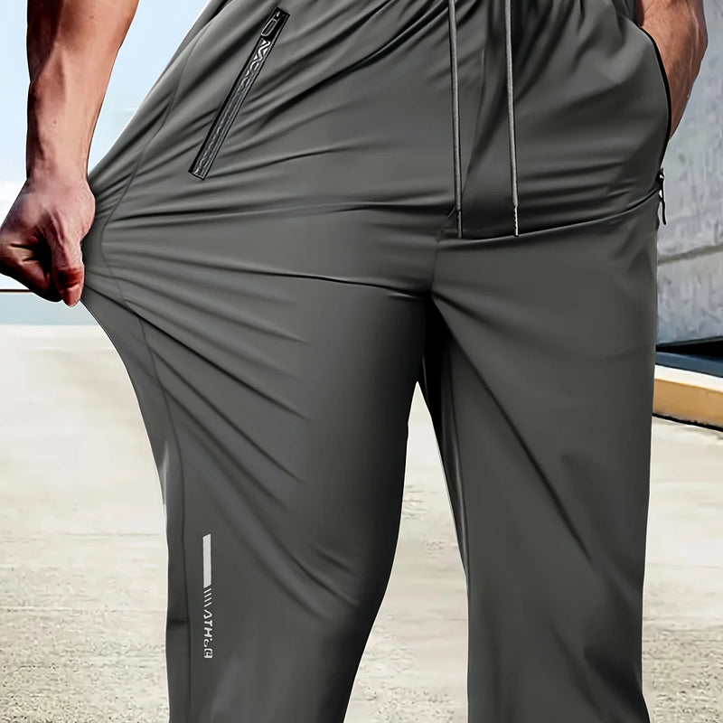 Men's Summer Ice Silk Cool Stretch Sports Cropped Pants Workwear Gym Shorts Street Mens Shorta Basketball Sports Running Short