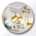 Modern wall clock for living room, home use, creative, silent, drill-free wall-mounted decorative painting electronic clock