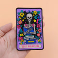 Skeleton Tarot Iron On Patch Clothes Patch For Clothing ADHD Embroidered Patch Garment Apparel Accessories Sewing Stickers