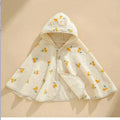Baby gauze cape bath towel, soft and absorbent. Baby hooded cape, cartoon style bathrobe, children's bath towel.