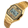 Unisex Digital Bracelet Watches Luxury Stainless Steel Strap LED Waterproof Chronograph Fashion Alarm - Visuel 8 | SAMAG