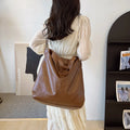 Big Shoulder Bags for Women Large Capacity Hobo Shopper Bag Soft Pu Leather Crossbody Handbag Ladies Solid Color Travel Tote Bag