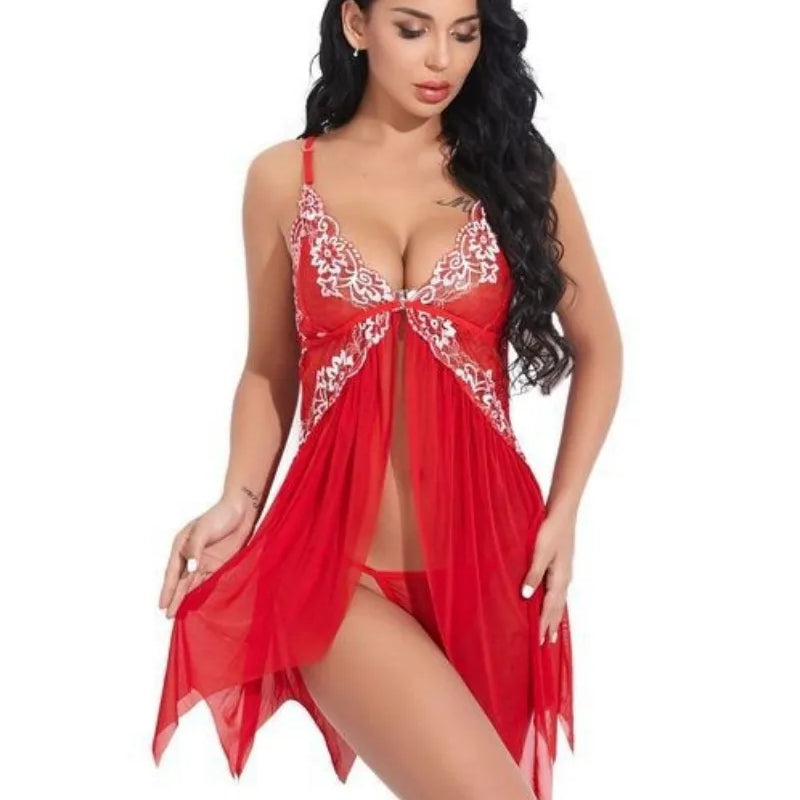 Hot Sexy Woman Lingerie Babydoll Mini Tube Dress Lingerie Costume Role Play Sexy Lingerie Cosplay Porno Costumes Lace Sexy Dress