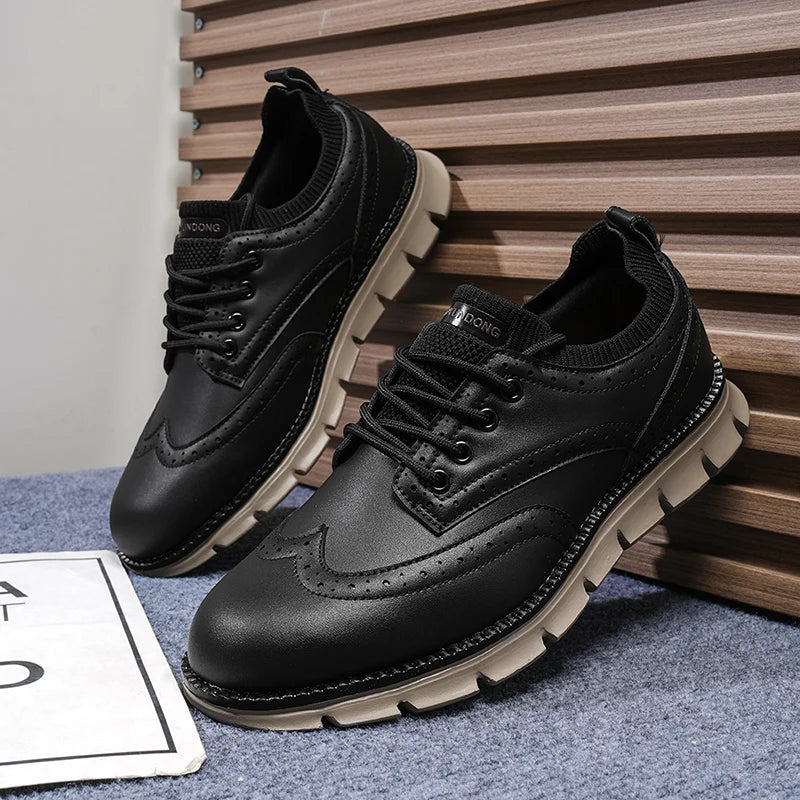 Men’s Business Casual Oxford Sneakers – Lightweight Lace-Up Dress Shoes for Work, Travel & Daily Commute