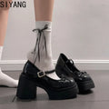 Platform High High Women Mary Jane Shoes Fashion Banquet Party Pumps Spring Autumn Women's Dress Black y2k Heels Shoes