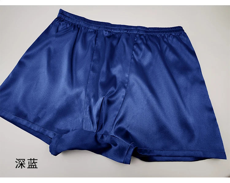 Men's silk underwear Briefs 19 Mm   Silk  Pants Underwear Home Pants Shorts Men's Sleeping Pants Silk Comfortablsilk underwear