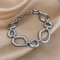 Irregular Geometric Circle Chain Bracelets for Women Fashion Gold Silver Color Stainless Steel Bracelet Waterproof Jewelry