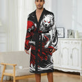 1pc Men's Robes 2026 Spring/Summer Robes Robe Sleepwear 3D Printed Graphic Sleepwear Bathrobe Men Polyester