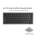 Akko Air 01 Mechanical Keyboard 75% 84-Key Mac Layout Custom Low Profile Hot-swappable RGB Tri-mode Keyboard Gasket Aluminum