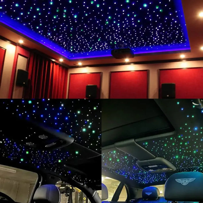 Car Starry Sky Light Fiber Optic Lights LED Auto Interior Decoration Accessories Car Roof Star Lights Ceiling Fiber Optic Light