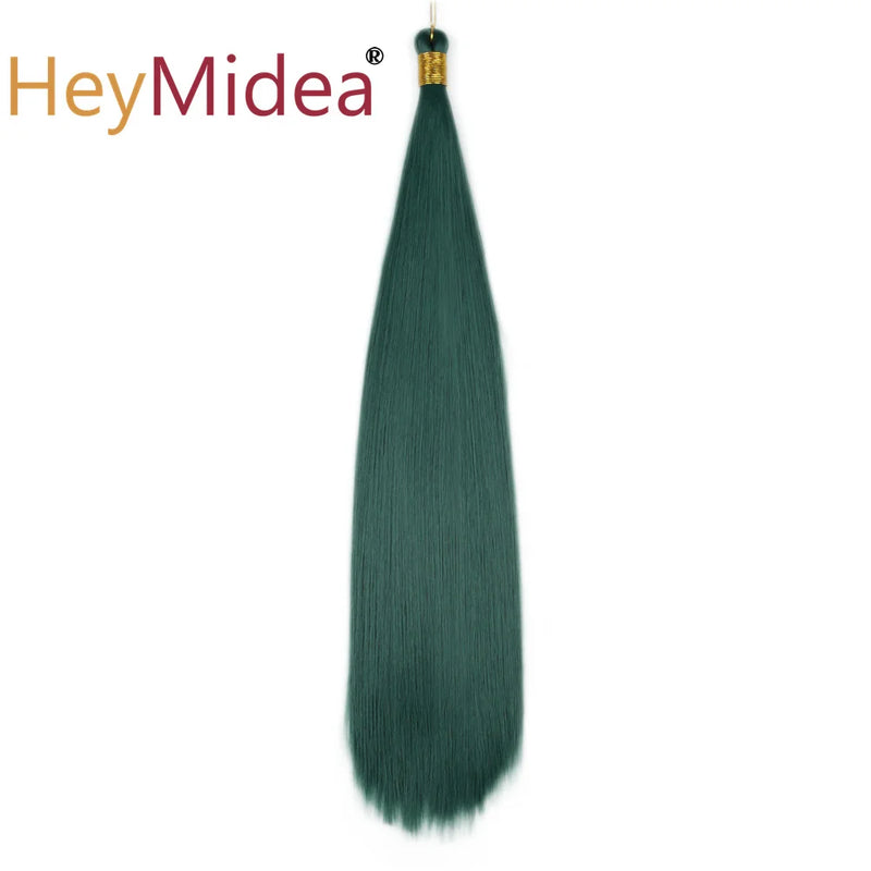 22-28Inch Straight Pony Hair Bundles Crochet Braids Hair Silky Colorful Synthetic Braiding Hair Ombre Synthetic Hair For Women