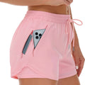 Women's Yoga Shorts, Fake Two-Piece Shorts, High-Waist Drawstring Style, Fake Yoga Running
