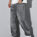 Men's straight skinny grey jeans, and simple design | SAMAG