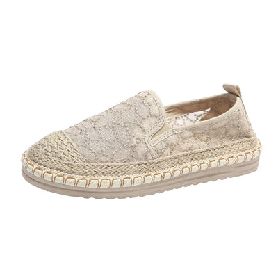 Designer Shoes Braided Lace Patchwork Comfortable Flats | SAMAG