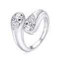 Ehhai 1.5ct Pear Cut Moissanite Twist Shank Open Band Ring for Women 14K Gold Filled Wedding Anniversary - Visuel 7 | SAMAG