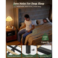 King Size Velvet Wingback Bed Frame with 56 Headboard and 1000lbs Capacity Support, Noiseless Platform Design