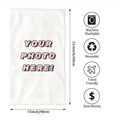 1Pc/2Pc Custom Photo Towel, Upload Your High-Resolution Image for DIY Transfer, Ultra-Soft Face Towel, Suitable for Home, Hotel, Spa, Bathroom, Gym, Home Decor - Indoor and Outdoor Party Supplies, Men's and Women's Towels