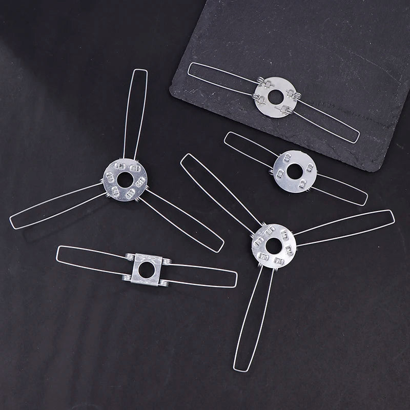 4Pcs 2-Forks 3-Forks Galvanized Fixing Spring Clip Spring Buckle For Fixing Lampshade Shrapnel DIY For Pandent Lamps Lanterns