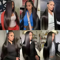 32 Inch Unprocessed Brazilian Virgin Straight Human Hair Bundles Natural Color Silky Smooth Straight Hair Weft 4 Bundles Human Hair Weave Extensions For Ladies