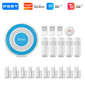 PGST WiFi Alexa Tuya Smart Life Home Alarm Security System Kit Home Automation Alarm Security Protection Door Motion Sensor