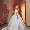 Elegant Flower Girl Dresses for Wedding Satin Beaded | SAMAG