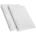 2Pcs A5 Binder Clear Notebook Binder Reusable Office File Organizer Folder Portable Document Folder Organizer for Work Study