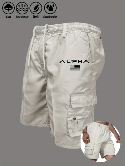 American Flag Printed Cargo Shorts Independence Day Eagle | SAMAG