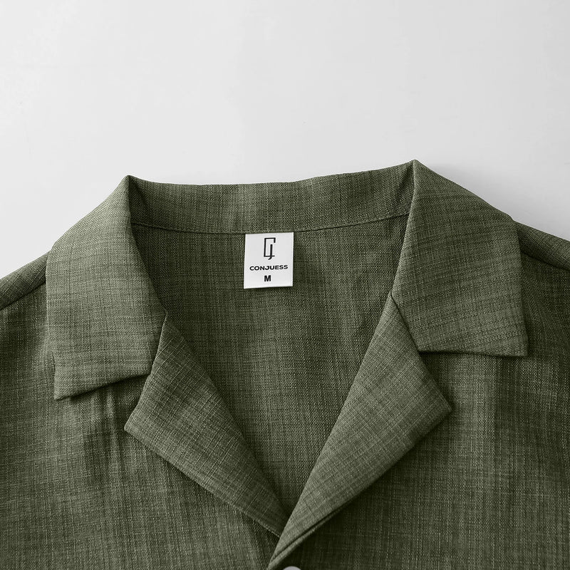 Men's Minimalist Pocket Embroidery Set, Textured Short | SAMAG