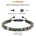 Healing Crystal Bracelets Abacus Bead flat Beaded Bracelets for Men Women Adjustable Natural Stone Bracelets for Father Son